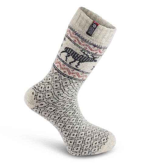 Scandinavian Wool Socks | Reindeer