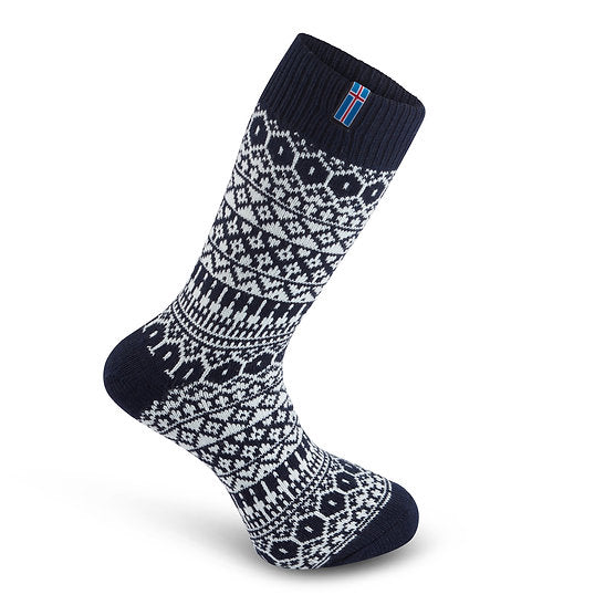 Scandinavian Wool Socks | Icelander | Navy