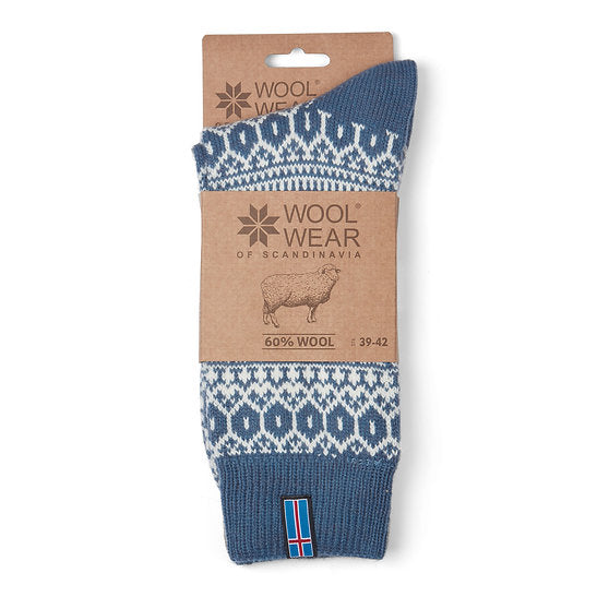 Scandinavian Wool Socks | Icelander | Light Blue