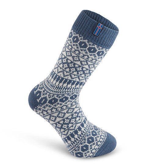 Scandinavian Wool Socks | Icelander | Light Blue