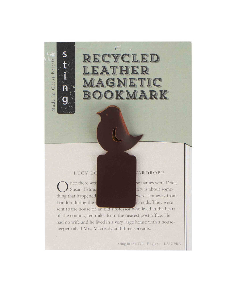 Magnetic Bookmark | Recycled Leather | Bird