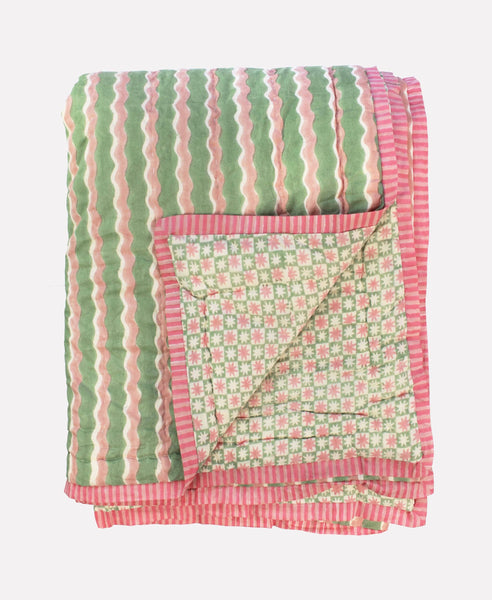 Organic Cotton Quilt | Pinwheel | Peppermint: Single