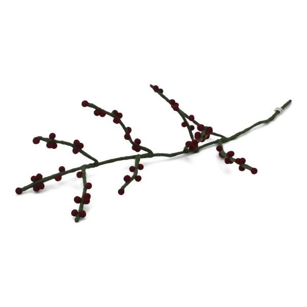 Green Branch | Dark Red Berries