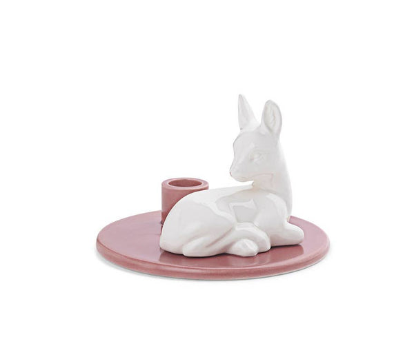Fawn Candlestick - Dusty Rose