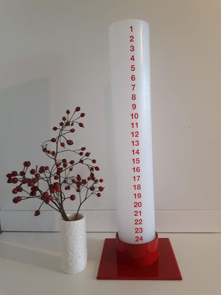 Advent Calendar Candle | Red Numbers