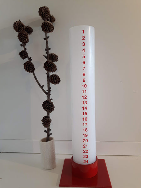 Advent Calendar Candle | Red Numbers