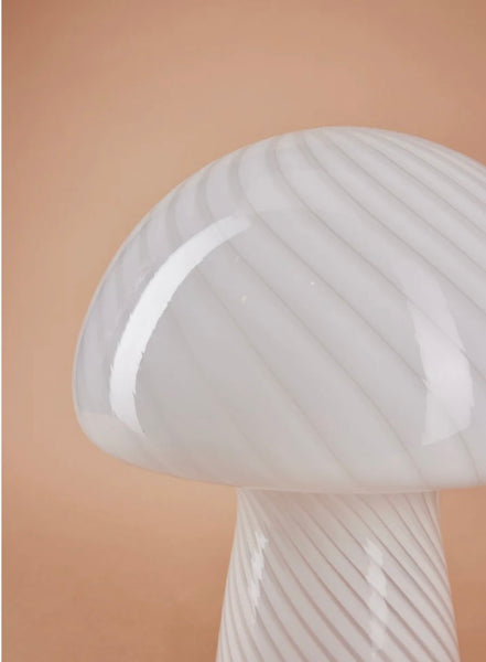 Mushroom Glass Lamp (small) - White