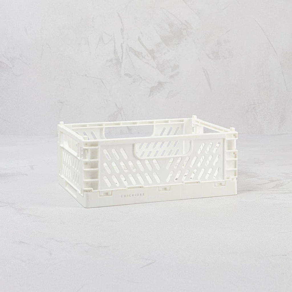 Folding Storage Crate | White | Tiny