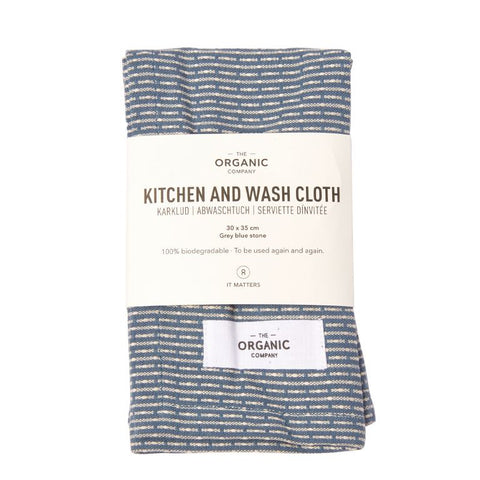 Kitchen and Wash Cloth | Grey/Blue Stone