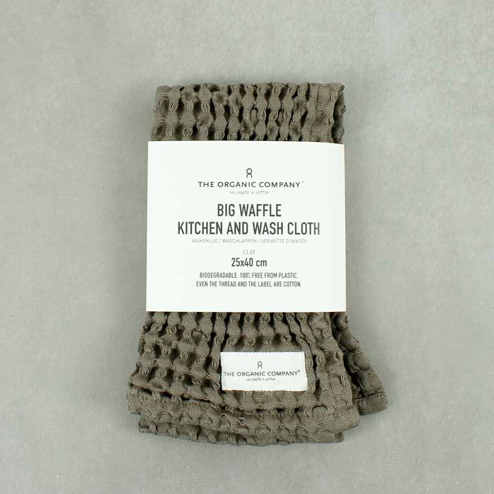 Big Waffle Kitchen and Wash Cloth • Stone • Sustainable – Birka