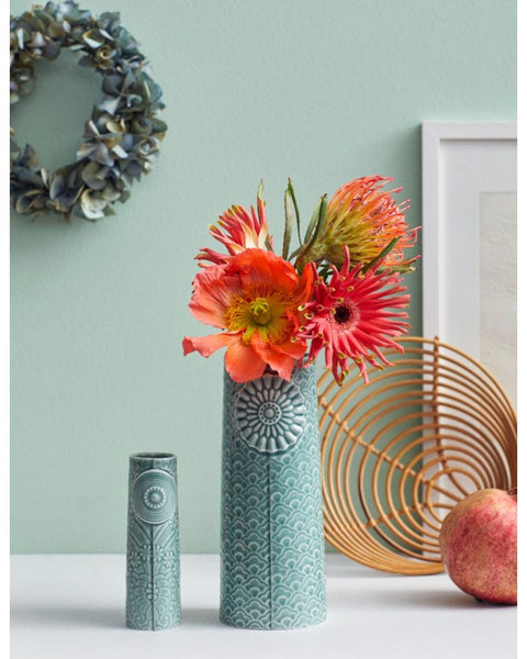 Vase | Pipanella Flower Mini Peacock | Green