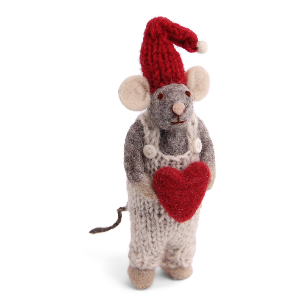 Boy Mouse with Heart | Grey