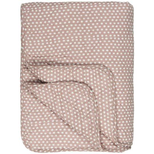 Cotton Quilt | Light Pink w/White Dots