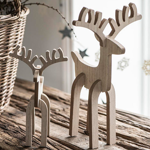 Wooden Rudolph Reindeer - Large/small
