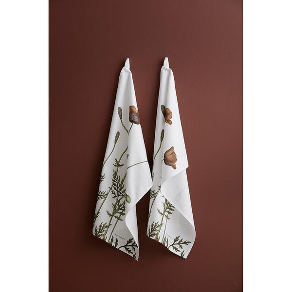 Tea Towel - Poppy - Organic Cotton