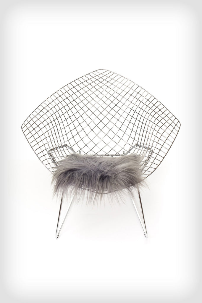 Icelandic Sheepskin Chair Pad - Long haired Silver