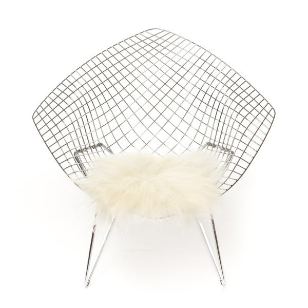 Icelandic sheep chair pad white