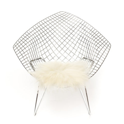 Icelandic sheep chair pad white