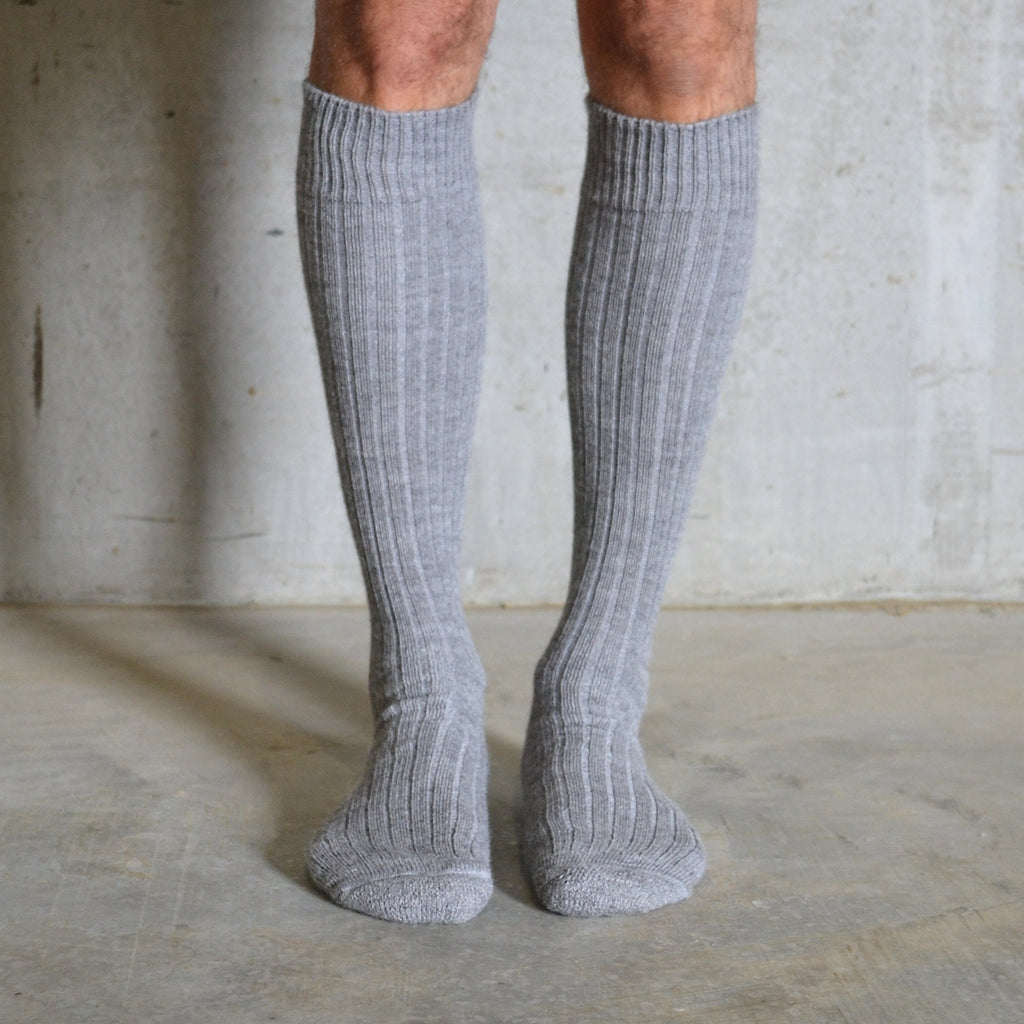 Alpaca Boot Socks with a Cushion Sole- Long