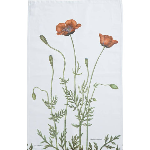 Tea Towel - Poppy - Organic Cotton