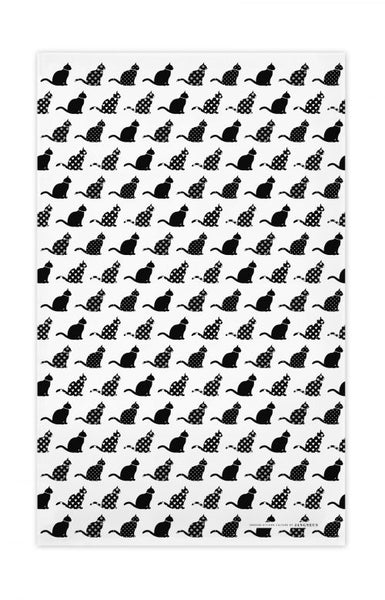 Tea towel & Dishcloth Bundle | Black Cats